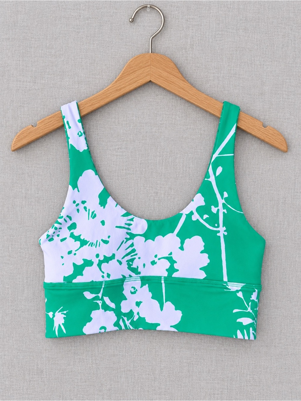 lululemon athletica Green and White Floral Sports Bra Reversible